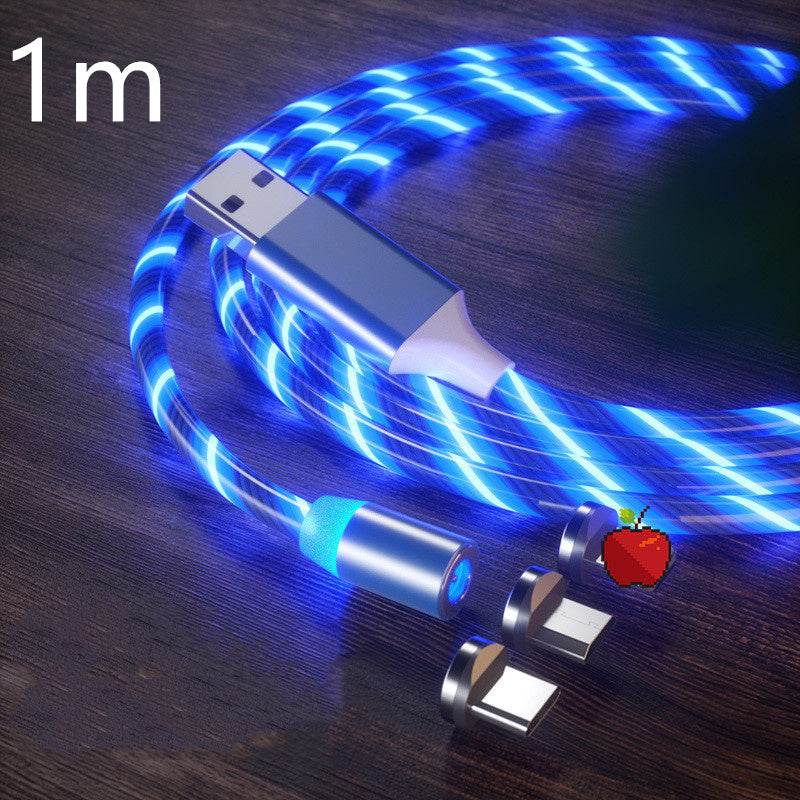 Magnetic Fast Charging Cable Lighting Micro USB Cable LED Magnet Charger Type-C Cable