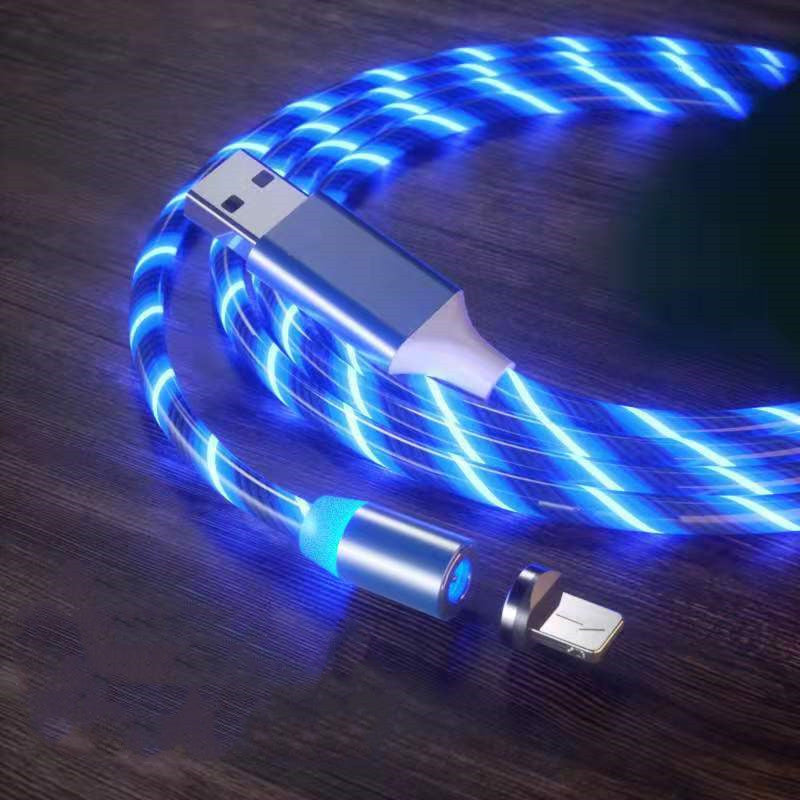 Magnetic Fast Charging Cable Lighting Micro USB Cable LED Magnet Charger Type-C Cable