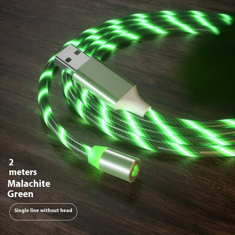 Magnetic Fast Charging Cable Lighting Micro USB Cable LED Magnet Charger Type-C Cable