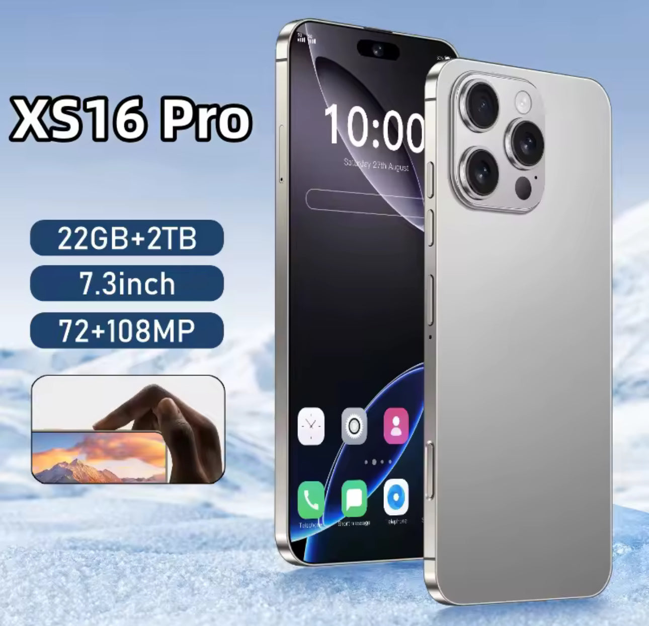 2025 Pad XS16 Pro+ Tablet – 7.3” 4K Android 14