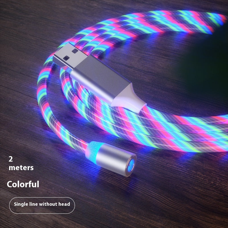 Magnetic Fast Charging Cable Lighting Micro USB Cable LED Magnet Charger Type-C Cable