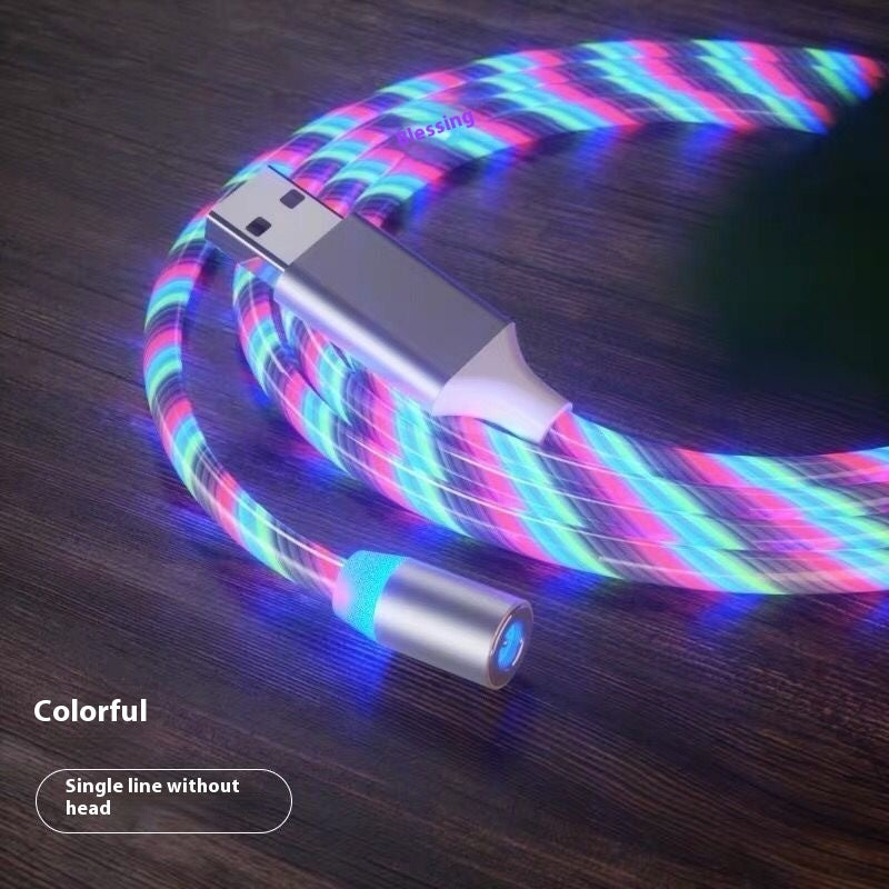 Magnetic Fast Charging Cable Lighting Micro USB Cable LED Magnet Charger Type-C Cable