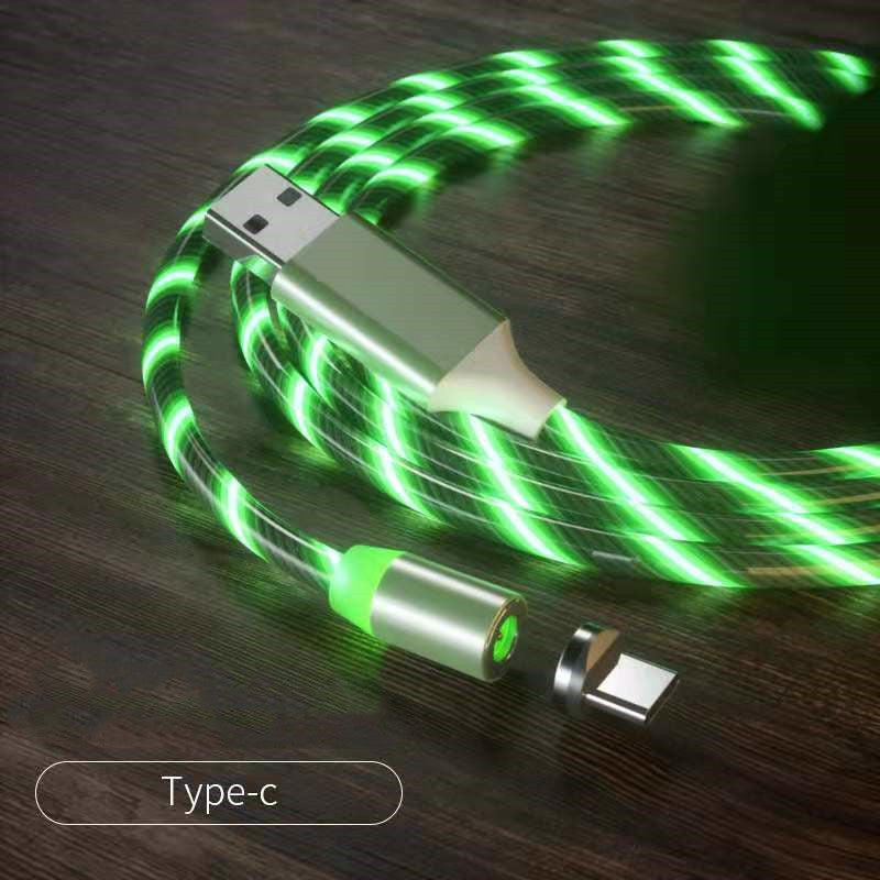 Magnetic Fast Charging Cable Lighting Micro USB Cable LED Magnet Charger Type-C Cable