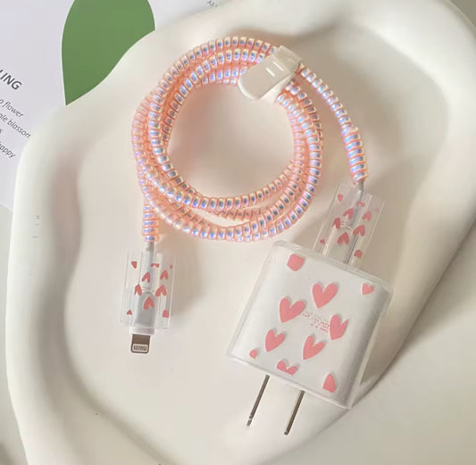 Cute Cherry iPhone 20W Charger Cover & Cable Protector