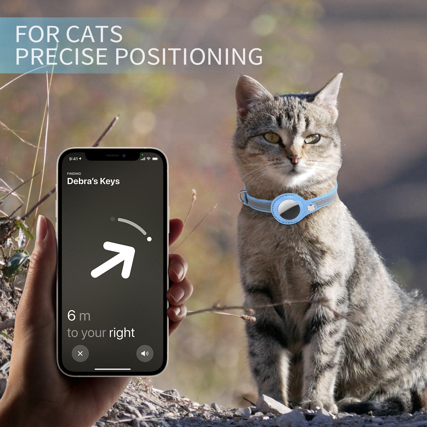 PawSecure Pet Collar with AirTag Holder
